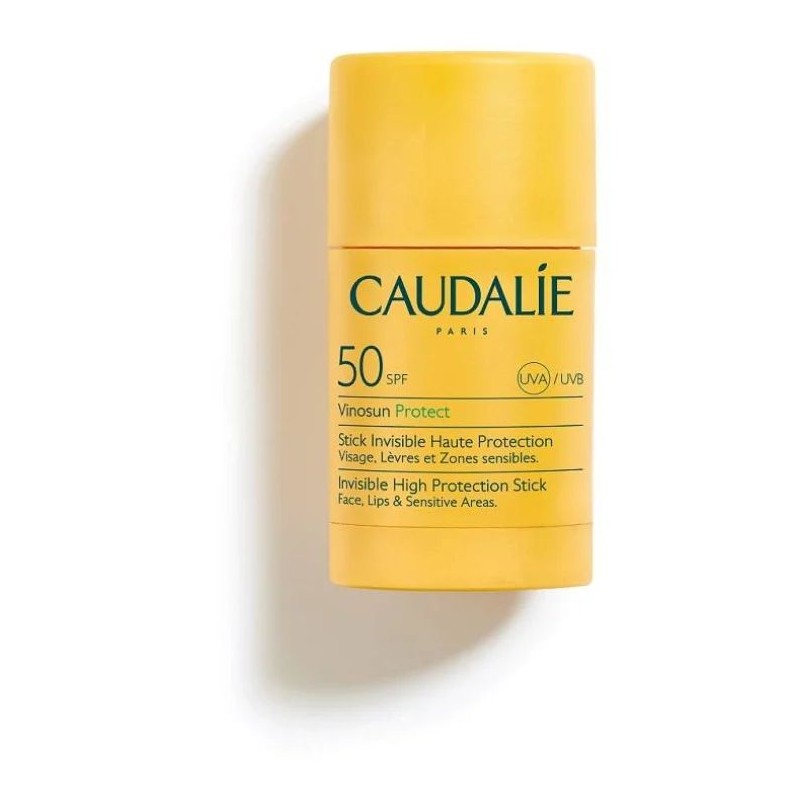 Immagine reale di Caudalie Vinosun Protect Stick Invisibile SPF50 per Protezione Solare Zone Sensibili 15g Immagine reale di Caudalie Vinosun Protect Stick Invisibile SPF50 per Protezione Solare Zone Sensibili 15g