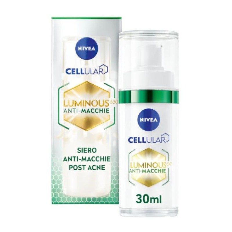 Confezione sigillata di Nivea Luminous 630 Siero 3in1 per Macchie Post-Acne e Pelle Grassa 30ml Confezione sigillata di Nivea Luminous 630 Siero 3in1 per Macchie Post-Acne e Pelle Grassa 30ml