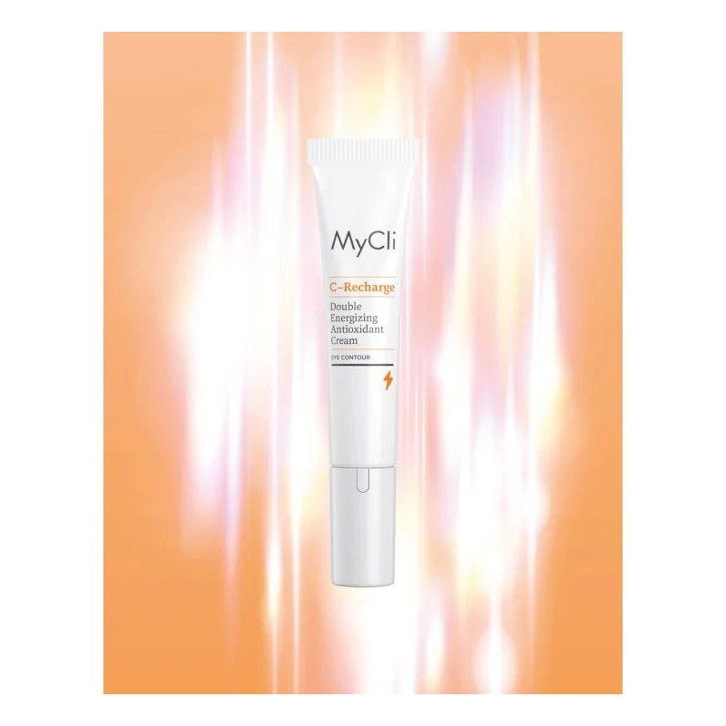 Packaging del prodotto Mycli C-Recharge Contorno Occhi energizzante antiossidante per borse e stanchezza 15ml