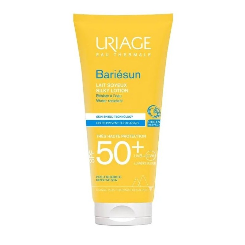 Immagine della scatola di Uriage Bariesun Spf50+ Latte Solare Viso Corpo per Protezione Alta 100ml Immagine della scatola di Uriage Bariesun Spf50+ Latte Solare Viso Corpo per Protezione Alta 100ml