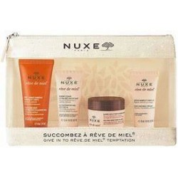 Presentazione grafica di Nuxe Rève de Miel Travel Kit Idratante Viso e Corpo per Pelle Idratata 4 Pezzi Formato Viaggio Presentazione grafica di Nuxe Rève de Miel Travel Kit Idratante Viso e Corpo per Pelle Idratata 4 Pezzi Formato Viaggio