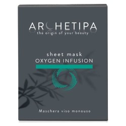 Foto esplicativa di Archetipa Sheet Mask Oxigen Infusion maschera viso uniformante e ossigenante 12ml Foto esplicativa di Archetipa Sheet Mask Oxigen Infusion maschera viso uniformante e ossigenante 12ml