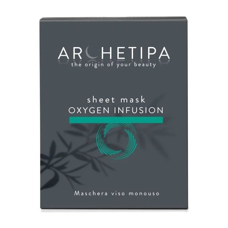 Foto esplicativa di Archetipa Sheet Mask Oxigen Infusion maschera viso uniformante e ossigenante 12ml Foto esplicativa di Archetipa Sheet Mask Oxigen Infusion maschera viso uniformante e ossigenante 12ml