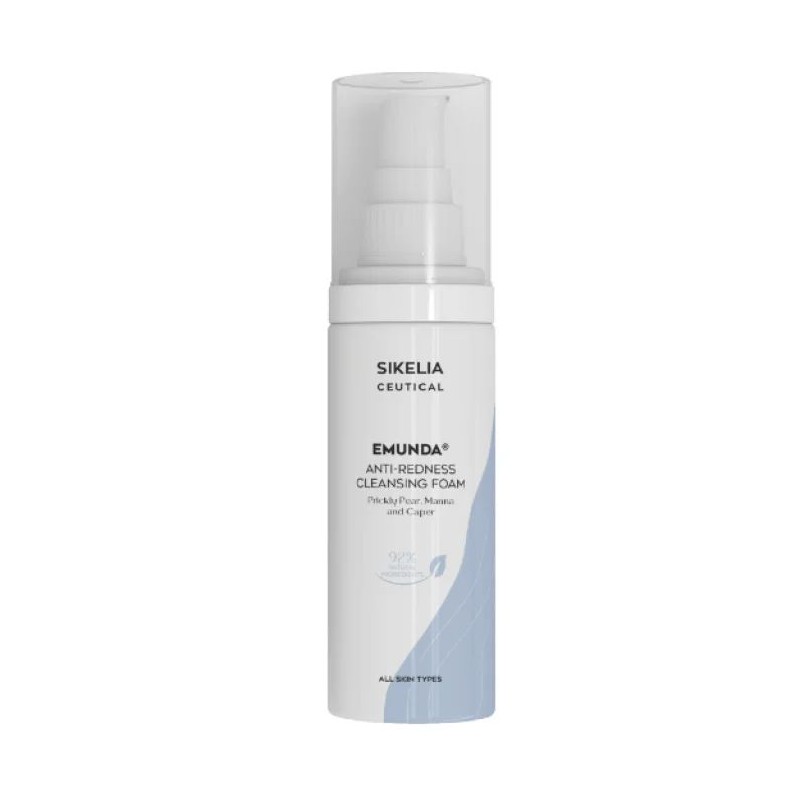 Confezione commerciale diSikelia Emunda Mousse Detergente Anti-Rossore Viso per Pelle Sensibile 150ml Confezione commerciale diSikelia Emunda Mousse Detergente Anti-Rossore Viso per Pelle Sensibile 150ml