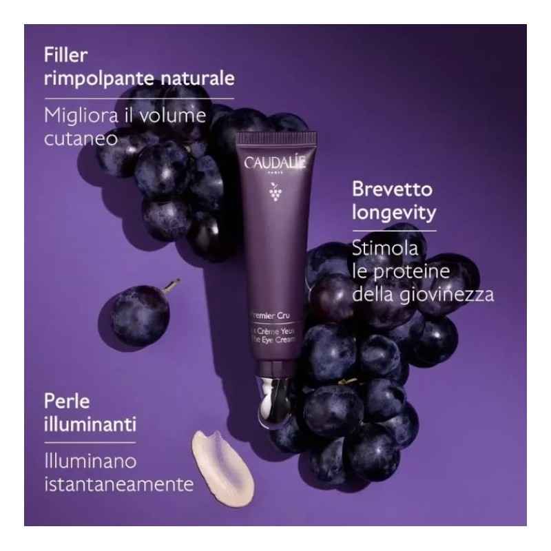 Confezione commerciale diCaudalie Premier Cru Crema Occhi antietà globale per rughe, occhiaie e borse 15ml