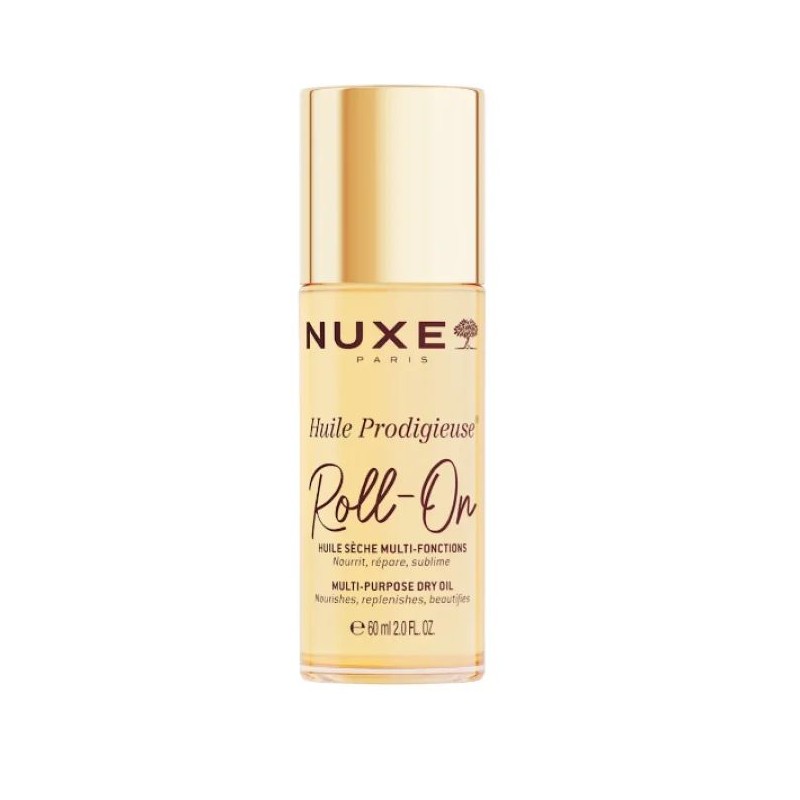 Foto esplicativa di Nuxe Huile Prodigieuse Roll-On Olio Secco Multifunzione per Idratazione Viso Corpo Capelli 60ml Foto esplicativa di Nuxe Huile Prodigieuse Roll-On Olio Secco Multifunzione per Idratazione Viso Corpo Capelli 60ml