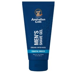 Scatola integra del prodotto Australian Gold Men's Shave Gel gel da barba idratante e lenitivo per rasatura precisa 148ml