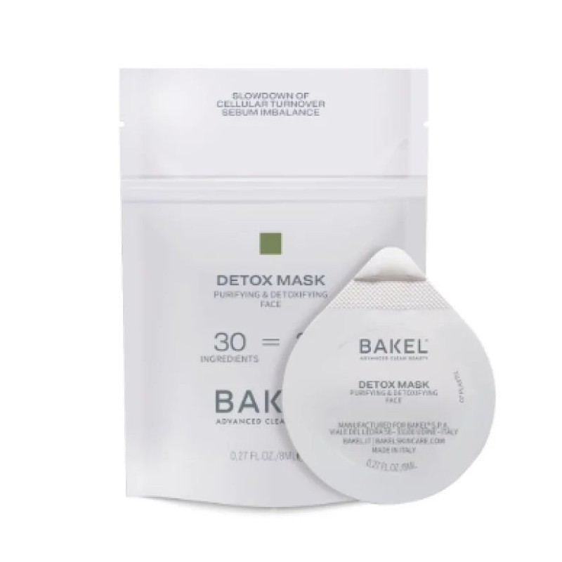 Confezione commerciale diBakel Detox Mask Viso Purificante per Pelle Luminosa 8ml