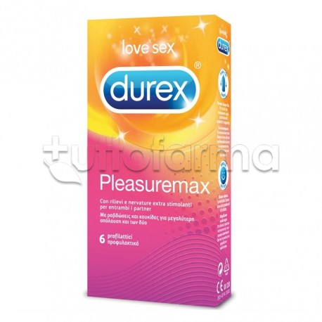 Durex PleasureMax 6 Profilattici Stimolanti Easy-On