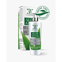Packaging integro del prodotto Natur Unique Aloe Attiva Crema Riparatrice per Idratazione e Protezione Viso Mani Corpo 100ml