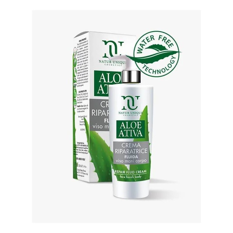 Packaging integro del prodotto Natur Unique Aloe Attiva Crema Riparatrice per Idratazione e Protezione Viso Mani Corpo 100ml Packaging integro del prodotto Natur Unique Aloe Attiva Crema Riparatrice per Idratazione e Protezione Viso Mani Corpo 100ml