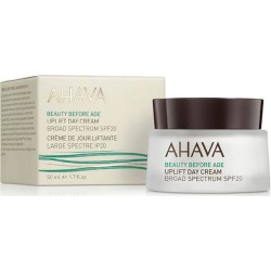 Presentazione grafica di Ahava Uplift Day Cream SPF20 crema liftante viso e collo protezione solare 50ml Presentazione grafica di Ahava Uplift Day Cream SPF20 crema liftante viso e collo protezione solare 50ml