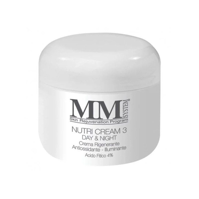 Pack ufficiale del prodotto MM System Nutri Cream 3 Day and Night crema idratante e nutriente viso 70ml