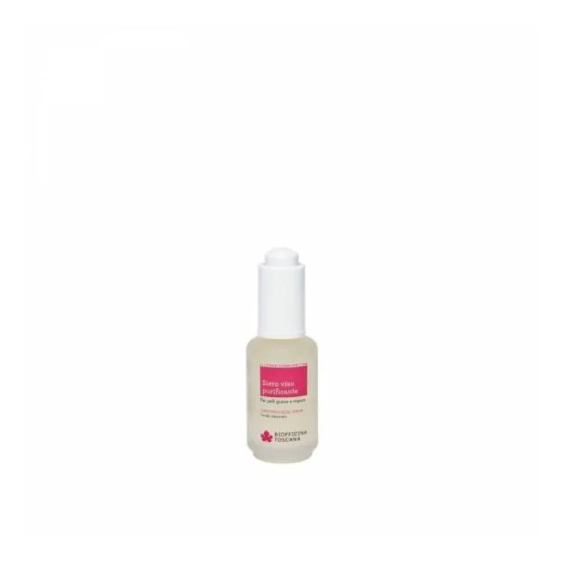 Confezione commerciale diBiofficina Toscana Siero Viso Purificante per Pelle Grassa e Impura 30ml Confezione commerciale diBiofficina Toscana Siero Viso Purificante per Pelle Grassa e Impura 30ml