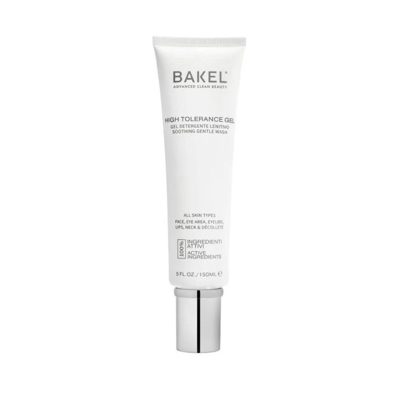 Pack ufficiale del prodotto Bakel High Tolerance Gel Detergente Lenitivo per Pelle Sensibile 150ml