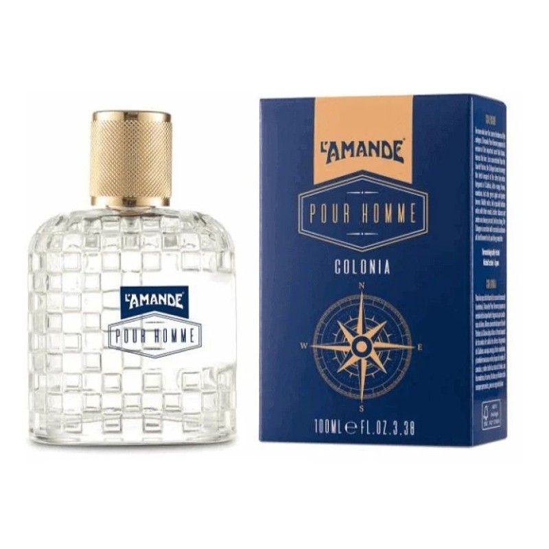 Primo piano di L'amande Homme Pour Homme EDT profumo uomo, fragranza elegante e persistente 100ml Primo piano di L'amande Homme Pour Homme EDT profumo uomo, fragranza elegante e persistente 100ml