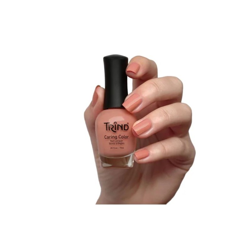 Immagine reale di Trind Caring Color Smalto 282 Head Over Heels rinforzante per unghie 9ml Immagine reale di Trind Caring Color Smalto 282 Head Over Heels rinforzante per unghie 9ml