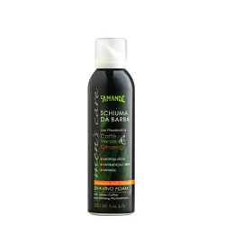 Dettaglio del packaging di L'Amande Man's Care Schiuma da barba idratante per pelli delicate 200ml Dettaglio del packaging di L'Amande Man's Care Schiuma da barba idratante per pelli delicate 200ml