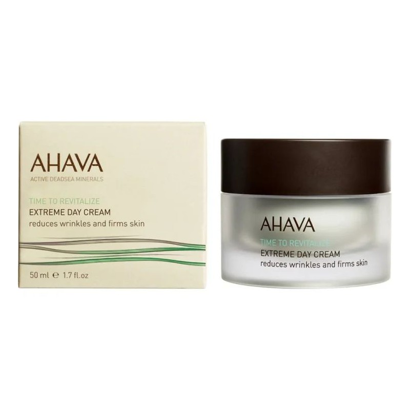 Packaging integro del prodotto Ahava Time To Revitalize Extreme Day Cream crema antirughe rassodante 50ml