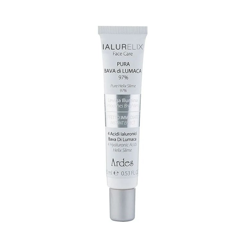 Presentazione grafica di Ardes Hyalurelix Pure Bava di Lumaca 97% Siero Viso Rigenerante e Illuminante 15ml Presentazione grafica di Ardes Hyalurelix Pure Bava di Lumaca 97% Siero Viso Rigenerante e Illuminante 15ml