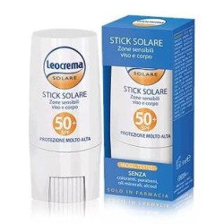 Foto illustrativa del packaging di Leocrema Stick Solare SPF50+ Goji protezione solare mirata stick 9ml Foto illustrativa del packaging di Leocrema Stick Solare SPF50+ Goji protezione solare mirata stick 9ml