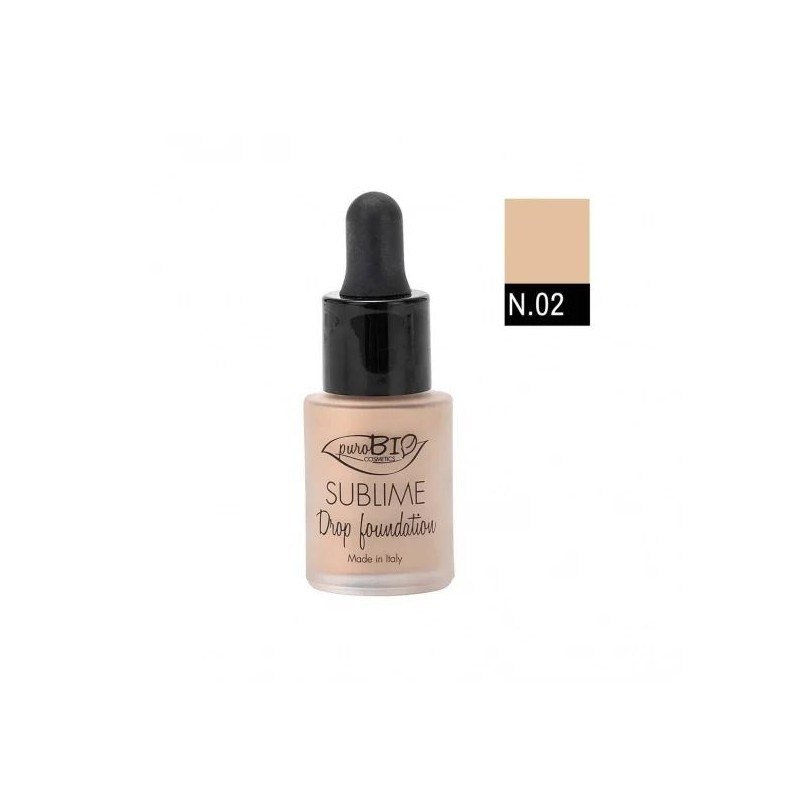 Scatola originale del prodotto Purobio Sublime Drop Fondotinta Leggero N°2 effetto naturale per incarnato uniforme 15ml Scatola originale del prodotto Purobio Sublime Drop Fondotinta Leggero N°2 effetto naturale per incarnato uniforme 15ml