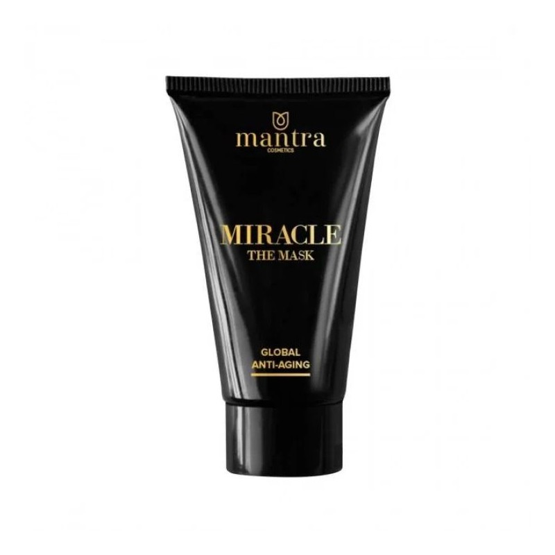 Foto della confezione di Mantra Cosmetics Miracle The Mask maschera antiage viso effetto tensore 75ml
