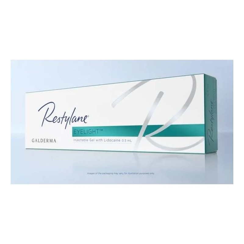 Presentazione grafica di Galderma Restylane Eyelight Filler Occhiaie per Sguardo Luminoso 0,5ml