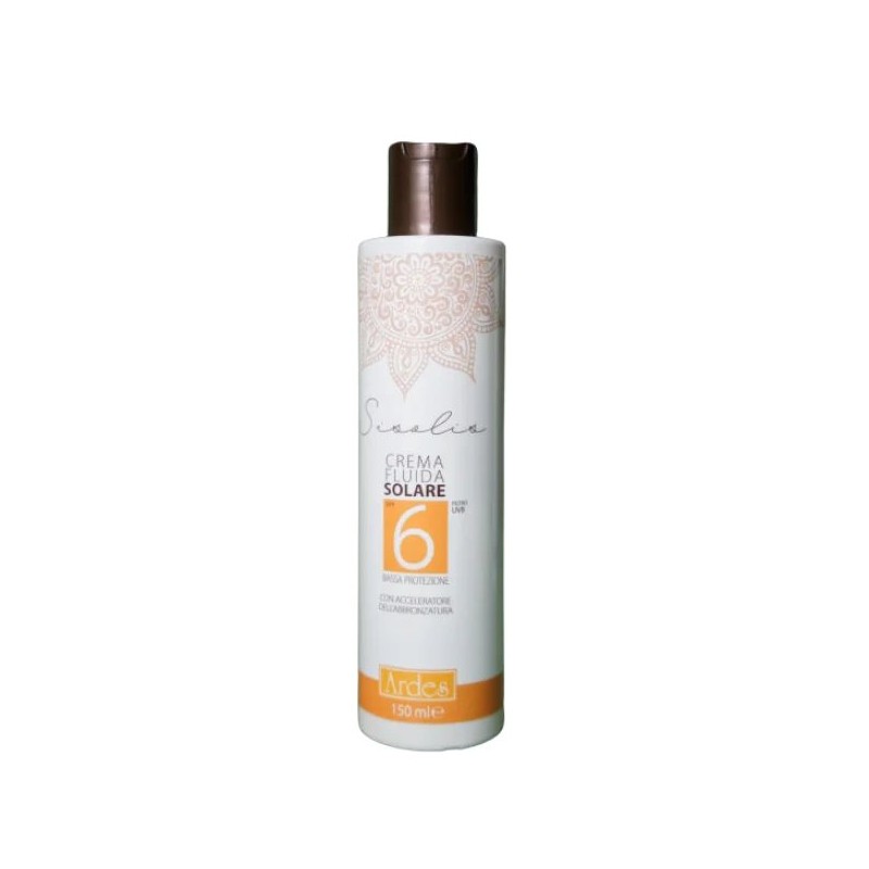 Immagine reale di Ardes Sisolis Crema Fluida Solare SPF6 per Protezione Solare Bassa Viso Corpo 150ml Immagine reale di Ardes Sisolis Crema Fluida Solare SPF6 per Protezione Solare Bassa Viso Corpo 150ml