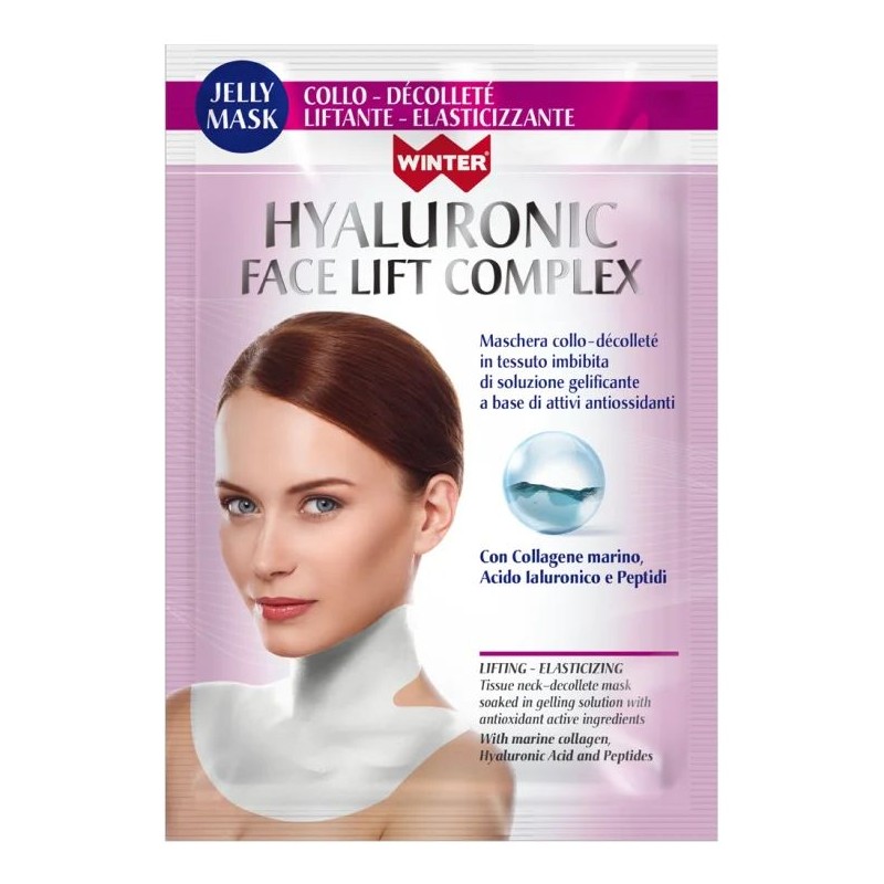 Confezione commerciale diWinter Hyaluronic Face Lift Maschera Collo Decolletè effetto lifting 1 maschera monouso Confezione commerciale diWinter Hyaluronic Face Lift Maschera Collo Decolletè effetto lifting 1 maschera monouso