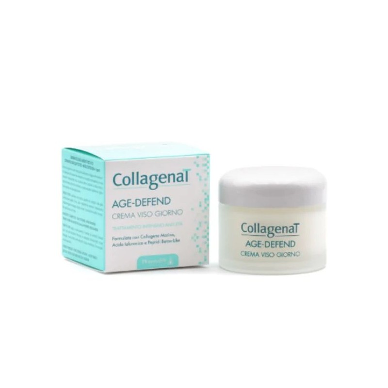 Packaging integro del prodotto Collagenat Age Defend Crema Viso Anti Età, rassodante e anti-rughe per pelle giovane e compatta Packaging integro del prodotto Collagenat Age Defend Crema Viso Anti Età, rassodante e anti-rughe per pelle giovane e compatta