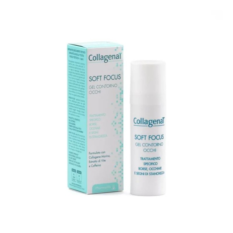 Pack ufficiale del prodotto Collagenat Soft Focus Gel Contorno Occhi per Borse e Occhiaie 30ml – Trattamento Illuminante e Ant Pack ufficiale del prodotto Collagenat Soft Focus Gel Contorno Occhi per Borse e Occhiaie 30ml – Trattamento Illuminante e Ant