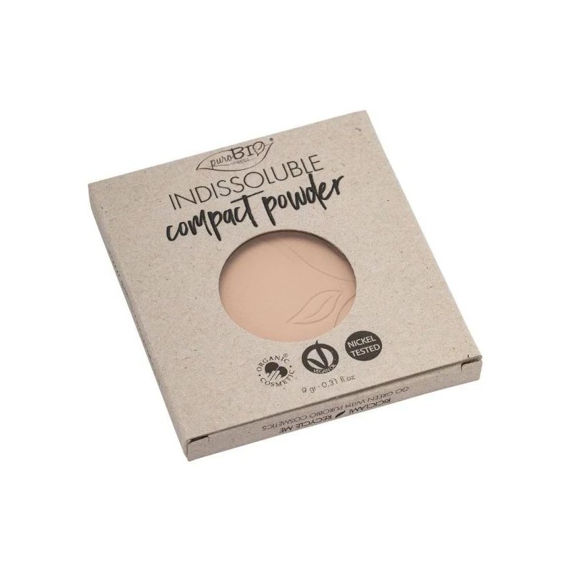 Foto della confezione di Purobio Cipria Indissoluble Compatta 02 Opacizzante per Pelli Chiare 9g Foto della confezione di Purobio Cipria Indissoluble Compatta 02 Opacizzante per Pelli Chiare 9g