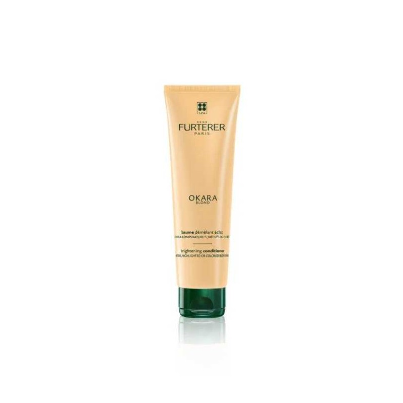 Dettaglio del packaging di Rene Furterer Okara Blond Balsamo Districante per Capelli Biondi 200ml Dettaglio del packaging di Rene Furterer Okara Blond Balsamo Districante per Capelli Biondi 200ml