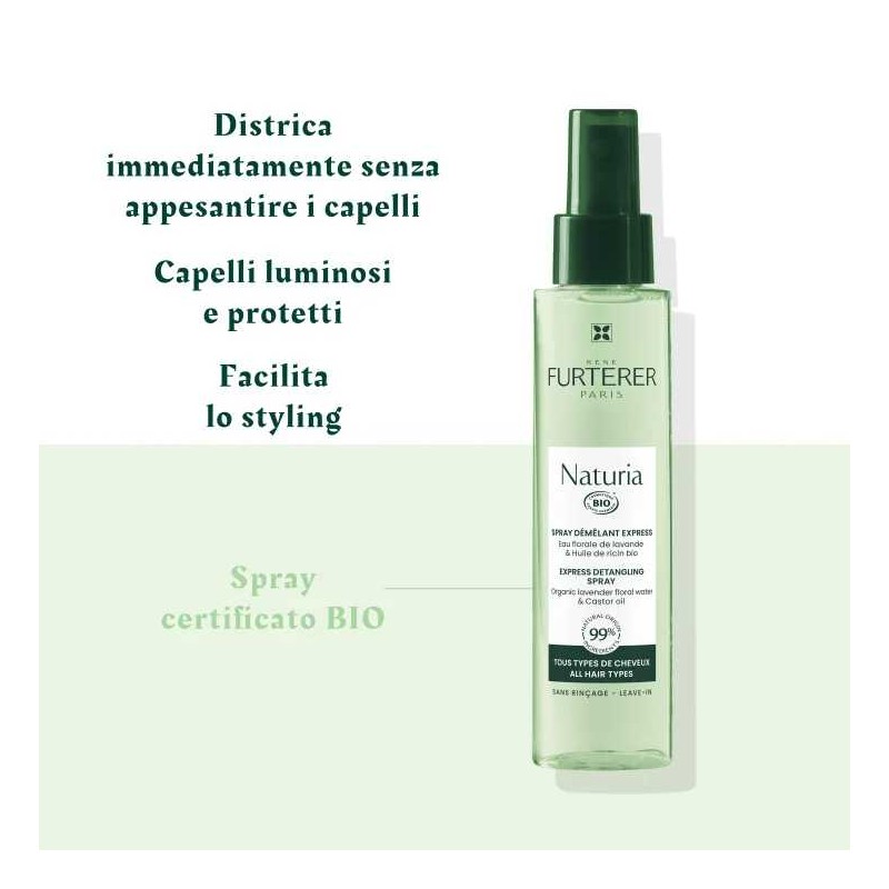 Primo piano di Rene Furterer Naturia Spray Districante Capelli 150ml Bio