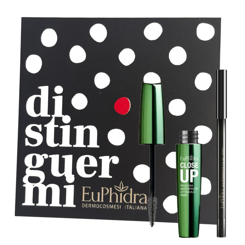 Cofanetto Euphidra Distinguermi Occhi con Mascara Volume 12ml + Matita Occhi Kajal Nera Cofanetto Euphidra Distinguermi Occhi con Mascara Volume 12ml + Matita Occhi Kajal Nera
