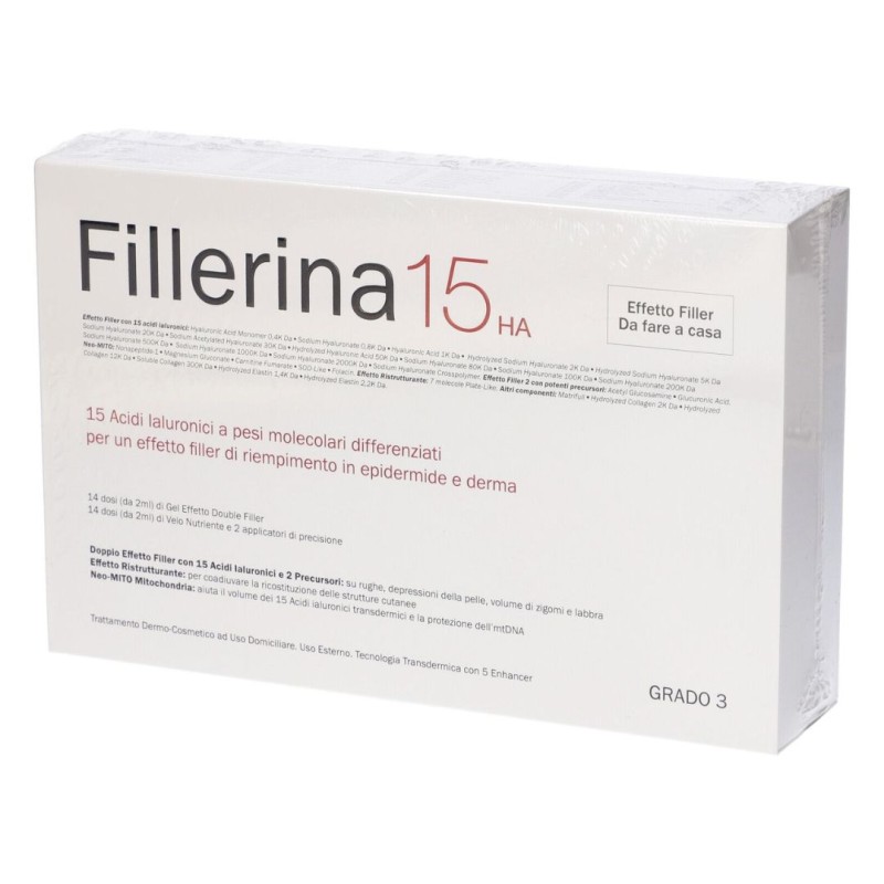 Formato di Fillerina 15 Ha Base Grado 3 Trattamento Anti Rughe Flacone 30 + 30 ml Formato di Fillerina 15 Ha Base Grado 3 Trattamento Anti Rughe Flacone 30 + 30 ml