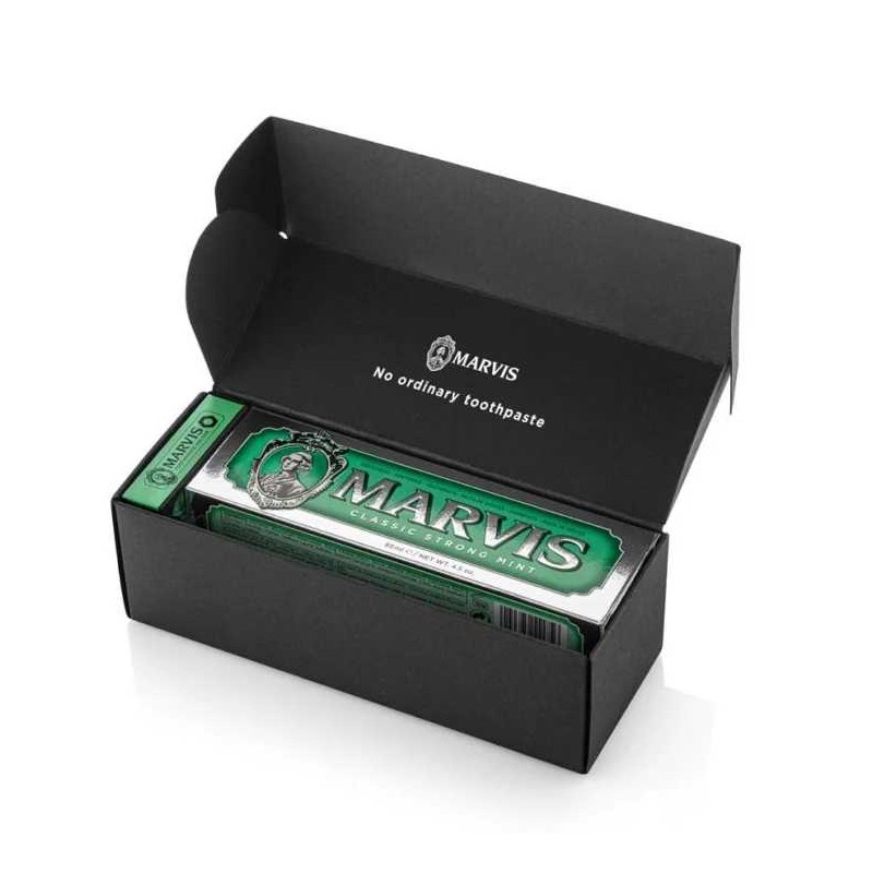 Foto di Marvis Classic Holder Set Dentifricio Strong Mint 85ml + Porta Dentifricio Foto di Marvis Classic Holder Set Dentifricio Strong Mint 85ml + Porta Dentifricio