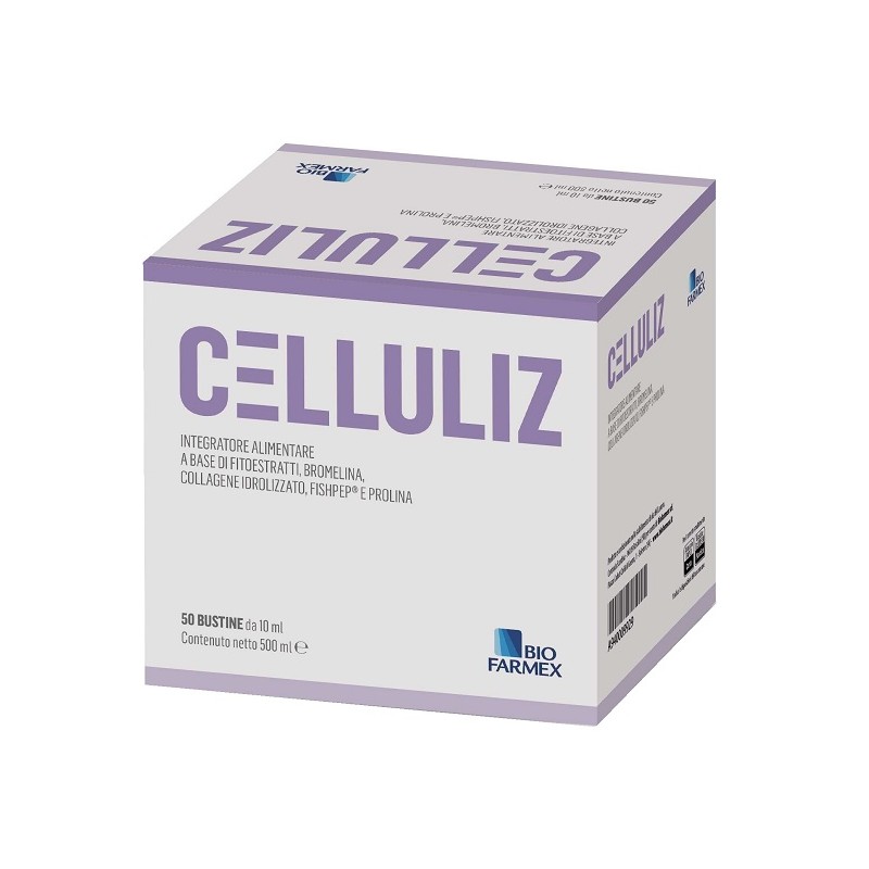 Celluliz integratore per drenaggio, cellulite e gambe leggere 50 bustine da 10 ml