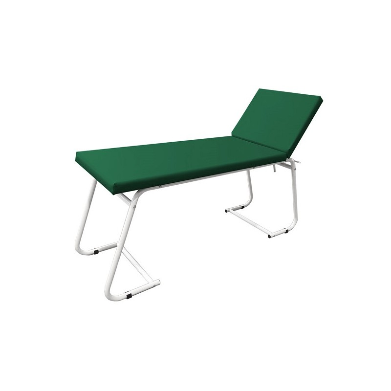 Lettino visita medica verniciato verde con materassino schienale regolabile per comfort e sicurezza - Formato fornito smontato Lettino visita medica verniciato verde con materassino schienale regolabile per comfort e sicurezza - Formato fornito smontato