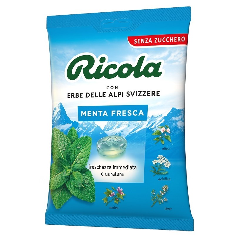 Ricola Menta Fresca caramelle alle erbe per freschezza e gola 70 g Ricola Menta Fresca caramelle alle erbe per freschezza e gola 70 g