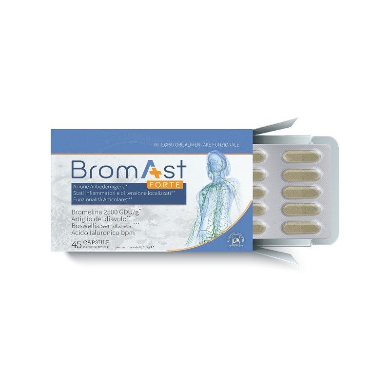 Bromast Forte integratore per articolazioni e infiammazioni 45 capsule gastroresistenti Bromast Forte integratore per articolazioni e infiammazioni 45 capsule gastroresistenti