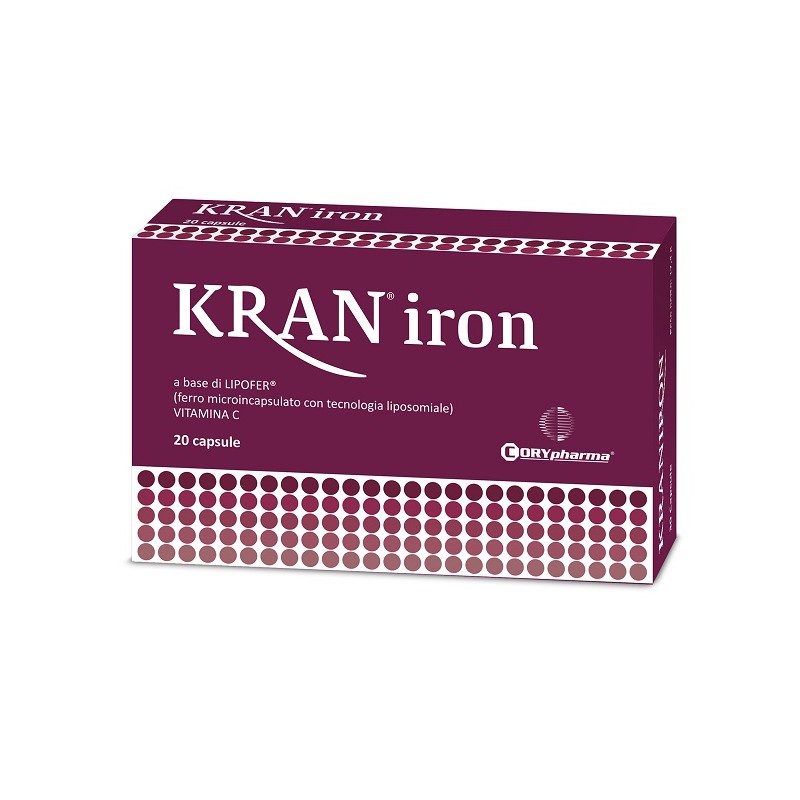 Kran Iron Integratore Ferro e Vitamina C 20 Capsule Kran Iron Integratore Ferro e Vitamina C 20 Capsule