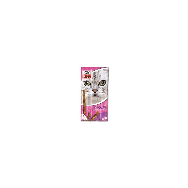 Joki Plus Gatto con Yogurt snack appetibile e digeribile per gatti 3 stick da 5g Joki Plus Gatto con Yogurt snack appetibile e digeribile per gatti 3 stick da 5g