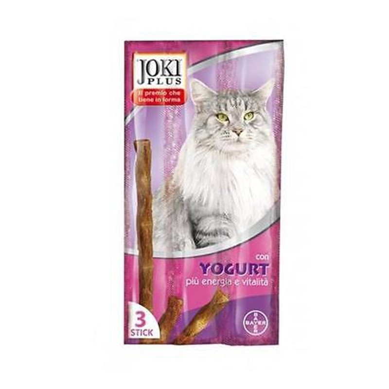 Joki Plus Gatto con Yogurt snack appetibile e digeribile per gatti 3 stick da 5g Joki Plus Gatto con Yogurt snack appetibile e digeribile per gatti 3 stick da 5g