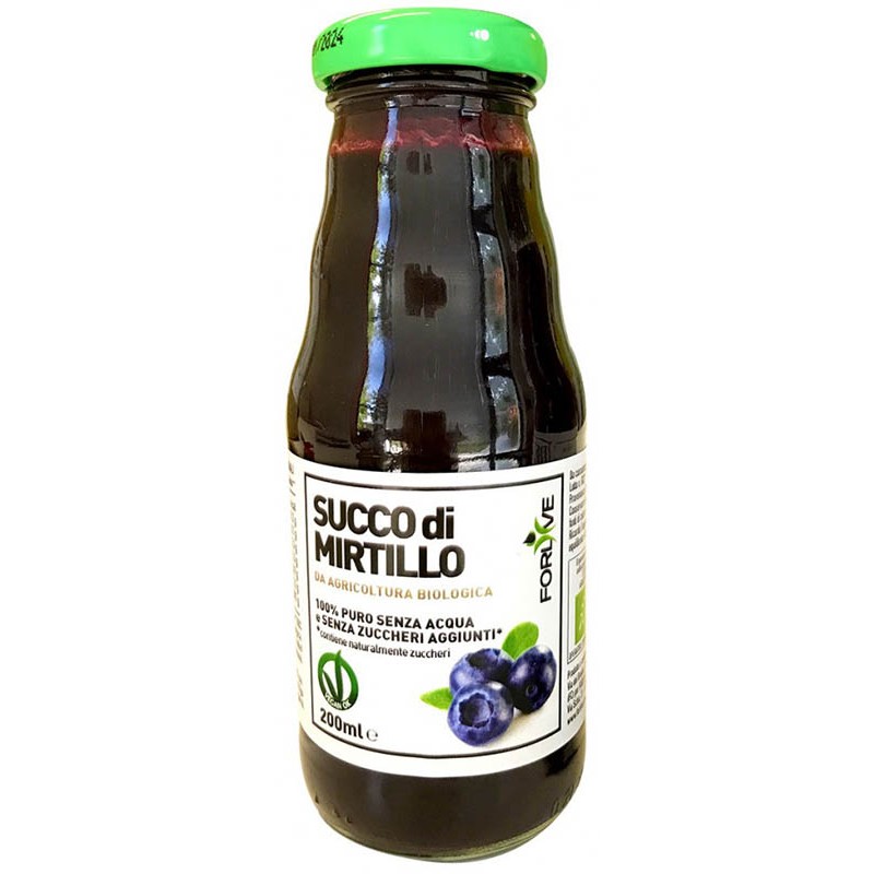 Forlive Succo di Mirtillo Bio per Benessere Vie Urinarie e Vista 200ml Forlive Succo di Mirtillo Bio per Benessere Vie Urinarie e Vista 200ml