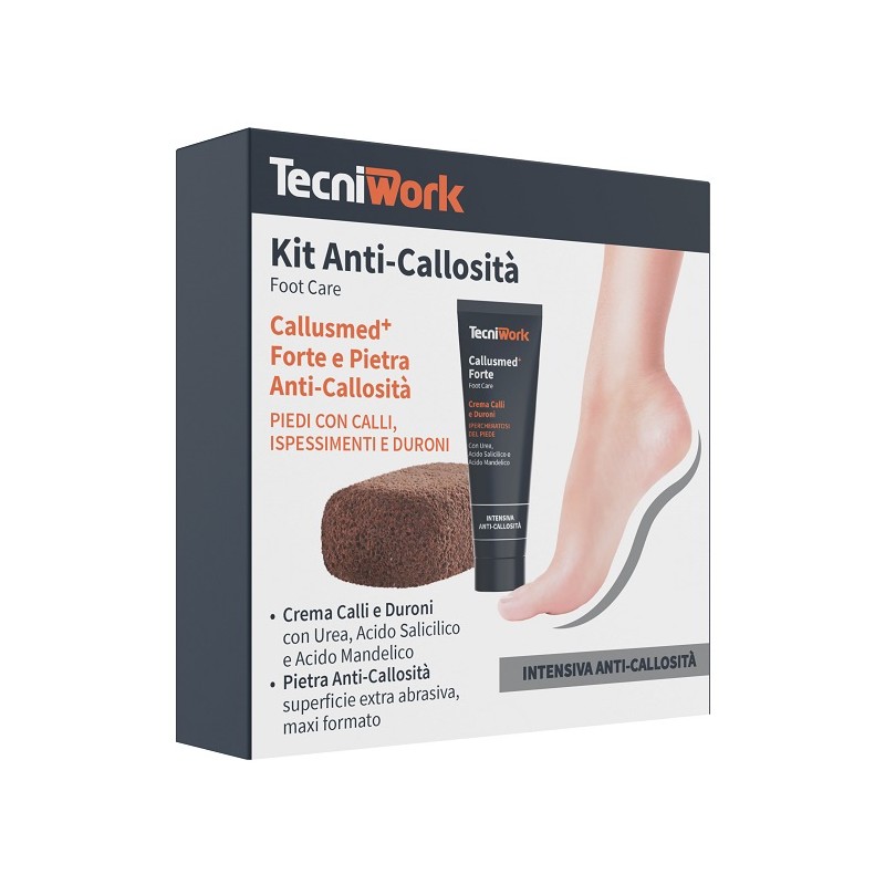 Tecniwork Kit anticallosità per piedi morbidi e levigati 1 crema + 1 pietra abrasiva Tecniwork Kit anticallosità per piedi morbidi e levigati 1 crema + 1 pietra abrasiva