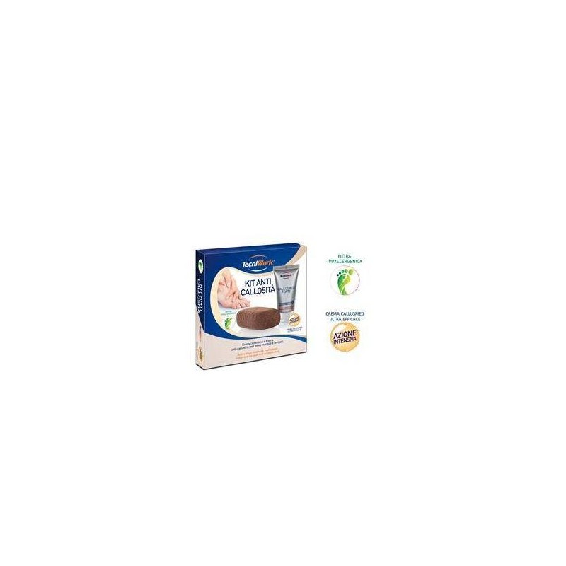 Tecniwork Kit anticallosità per piedi morbidi e levigati 1 crema + 1 pietra abrasiva Tecniwork Kit anticallosità per piedi morbidi e levigati 1 crema + 1 pietra abrasiva