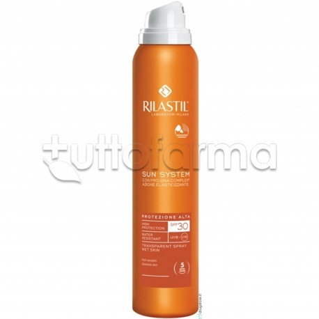 Rilastil Sun System Transparent Spray Wet Skin Protezione Solare 30 200ml