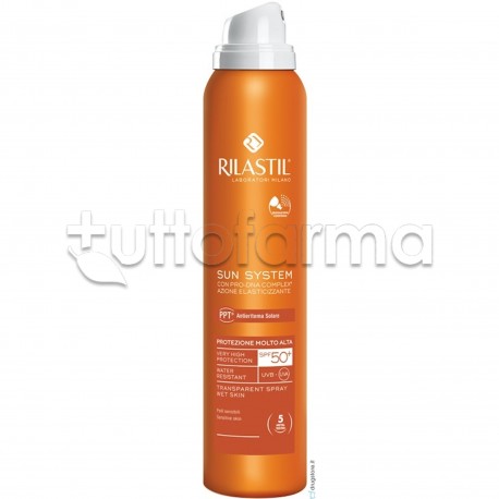 Rilastil Sun System Transparent Spray Wet Skin Protezione Solare 50+ 200ml